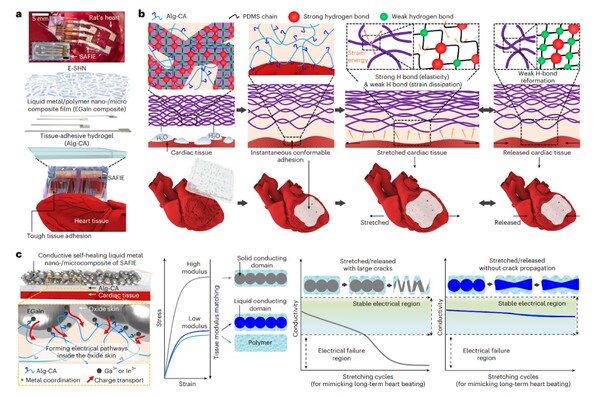 손동희 교수가 개발한 스티커형 바이오 전자소자 시스템 / 출처 : 손동희 교수 연구실 홈페이지