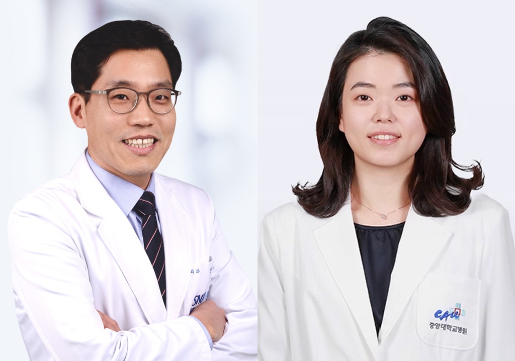 서울대병원 이식혈관외과 민상일 교수(좌), 중앙대병원 이식혈관외과 조은아 교수(우) / 출처 : 서울대병원