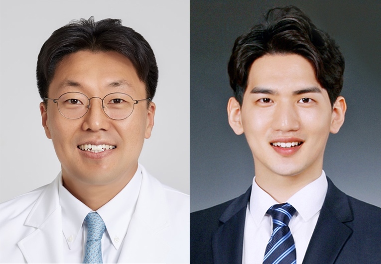 서울대병원 내분비내과 곽수헌 교수(좌)와 서울의대 유전체의학연구소 이현석 연구원(우)