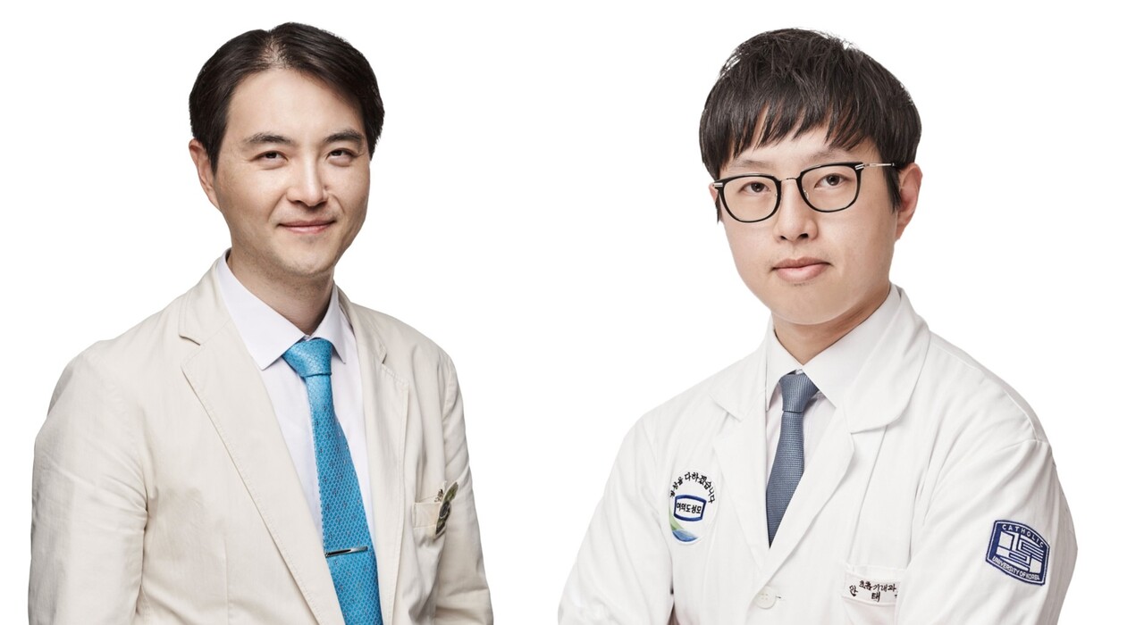 서울성모병원 이진국 교수(좌)와 여의성모병원 안태준 교수(우)