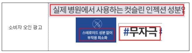 스테로이드는 화장품에서 사용할 수도 없고, 광고 표시해서도 안 되는 성분이다 / 출처 : 식약처 보도자료