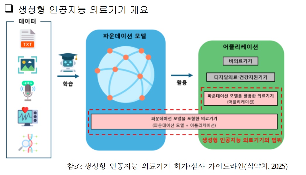 생성형 인공지능 의료기기 개요 / 출처 : 식약처 보도자료