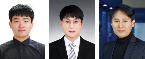 (왼쪽부터) 인하대 박범준 박사, 상명대 강성민 교수, 인하대 허윤석 교수 / 출처 : BRIC Bio통신원