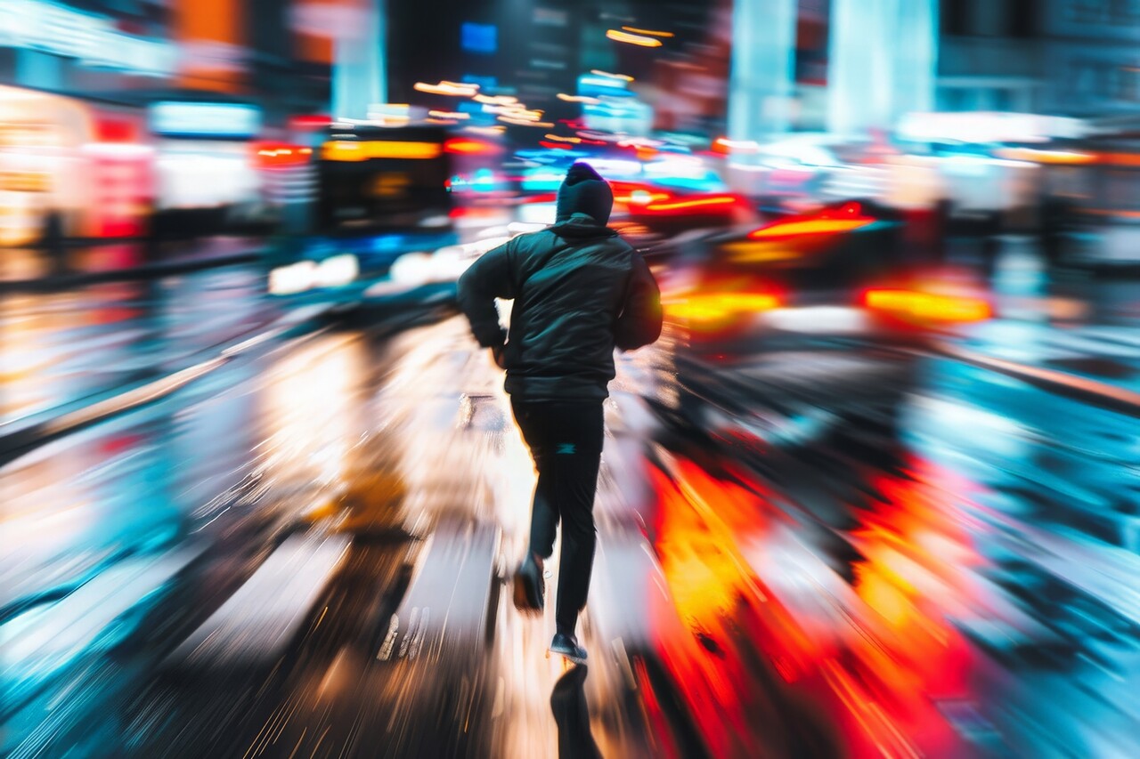 달릴 때는 청각 신호보다 시각 정보 처리가 우선시돼, 소리가 들려도 잘 인지하지 못할 수 있다 / 이미지 출처 : Motion Elements