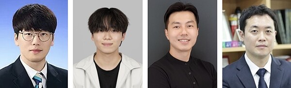 왼쪽부터 성균관대 이연수 석박사통합과정생, 신세영 석사과정생, 화학공학부 조수연 교수, 화학공학부 방창현 교수 / 출처 : BRIC Bio통신원