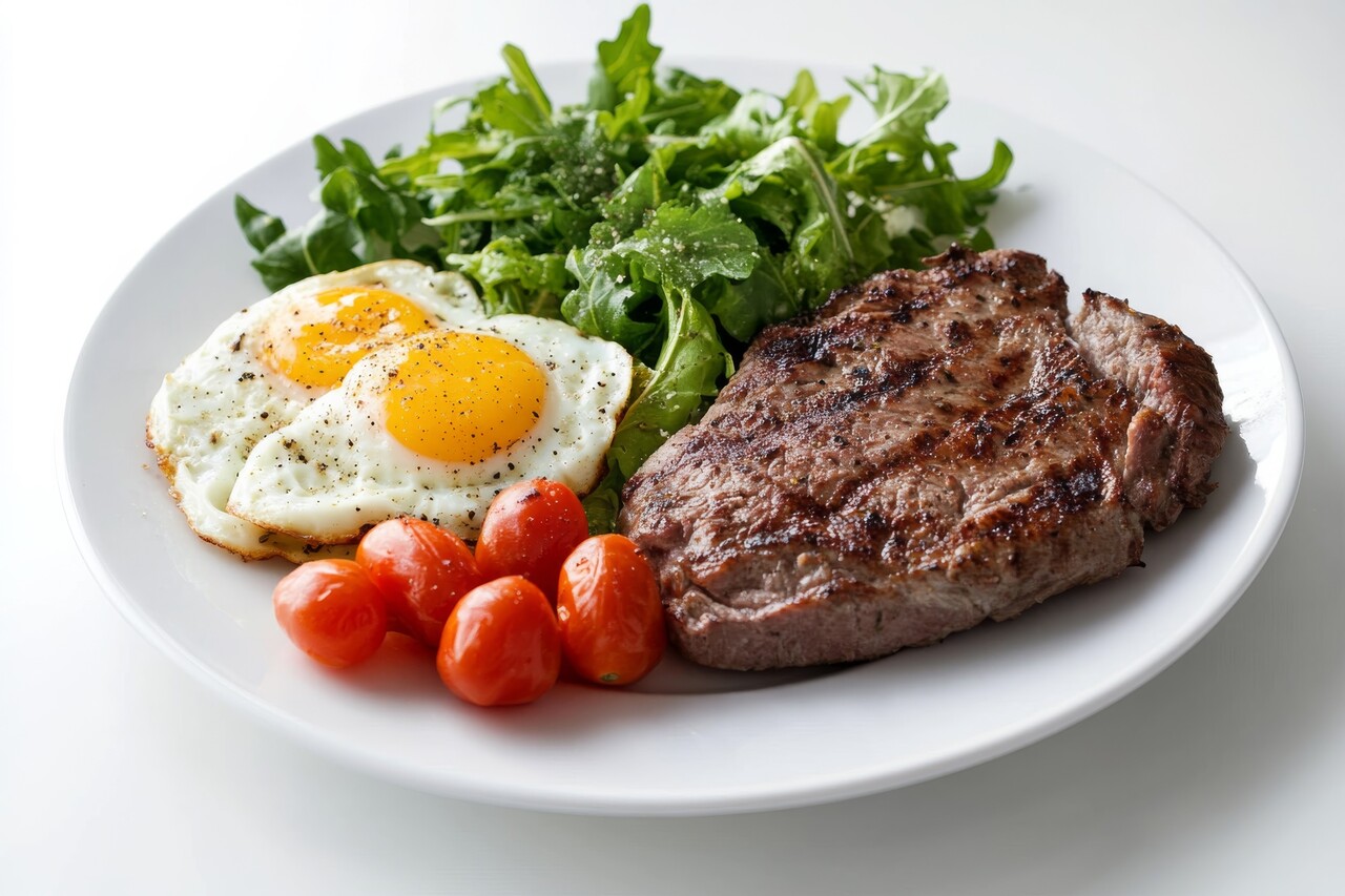 탄수화물 섭취량을 적게 가져가고, 단백질과 불포화 지방의 섭취량을 늘리는 방향으로 식단을 구성해보자 / 이미지 출처 : Motion Elements