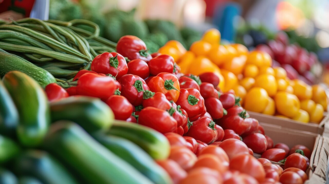 다양한 종류의 신선 채소 섭취는 영양소 뿐만 아니라 장내 마이크로바이옴에도 긍정적인 영향을 미친다 / 이미지 출처 : Motion Elements