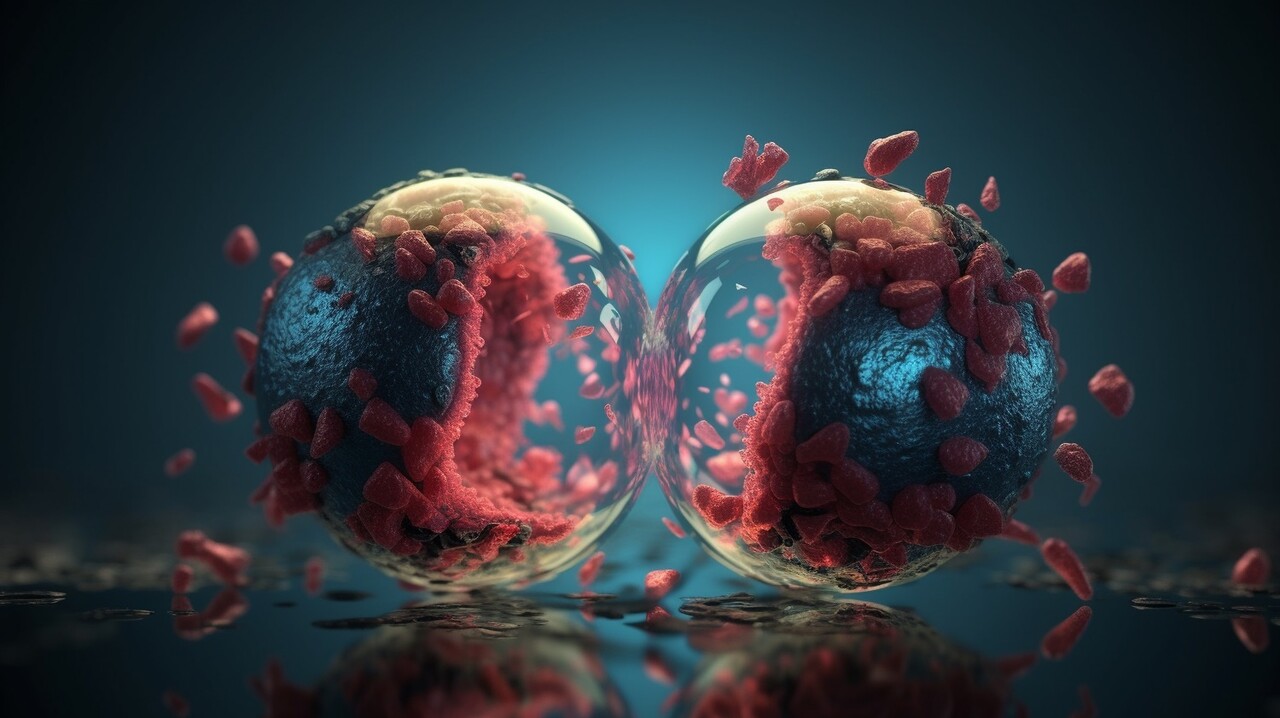 노화 세포는 복제, 분열 기능은 멈추고 대사활동 및 신호 분비 기능만 반복한다 / 이미지 출처 : Motion Elements