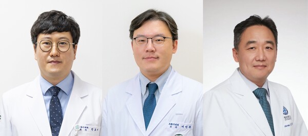 (왼쪽부터) 이대서울병원 전호수, 이민종 교수, 세브란스병원 김승업 교수(소화기내과)
